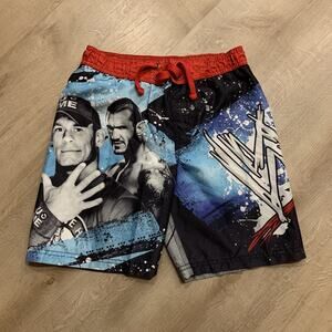 WWE Swim Trunks Board Shorts Boys Youth Small 6/7 John Cena CM Punk Randy Orton